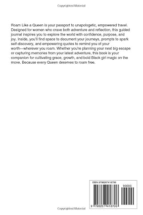 Back cover of Roam Like a Queen: New Orleans